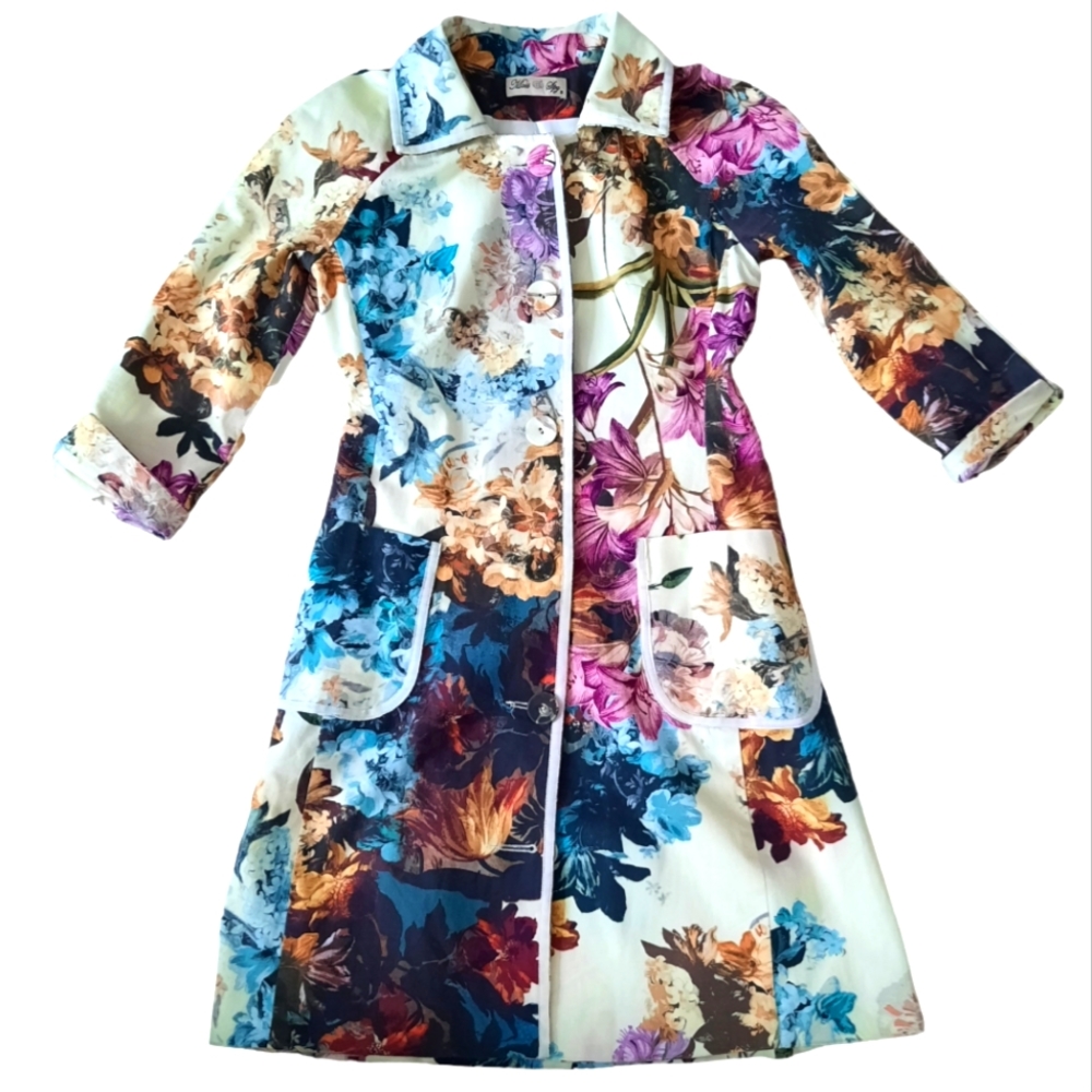 Moss & Spy Floral Jacket, Size Small